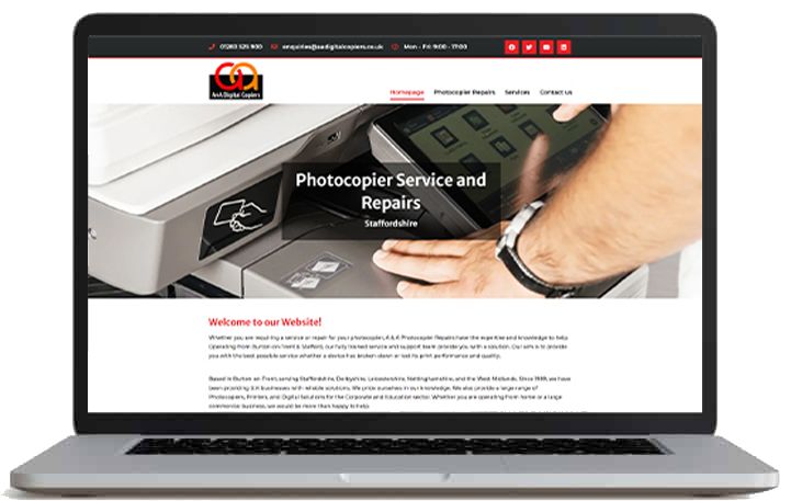 aaDigital website by cads web design Swadlincote, Burton on Trent and Ashby de la Zouch
