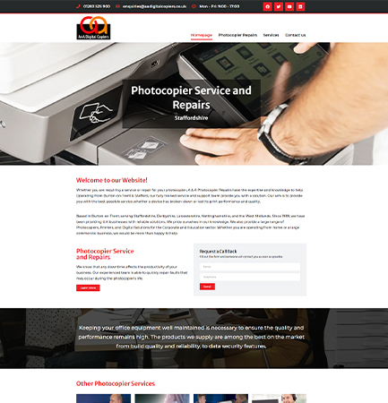 aaDigital website by cads web design Swadlincote, Burton on Trent and Ashby de la Zouch