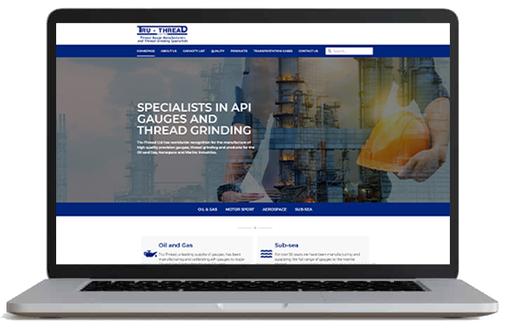Tru-Thread website by cads web design Swadlincote, Burton on Trent and Ashby de la Zouch