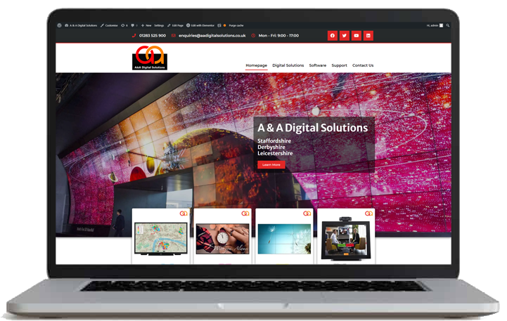 aaDigital website by cads web design Swadlincote, Burton on Trent and Ashby de la Zouch