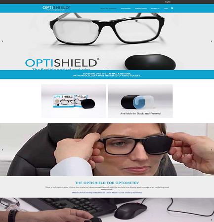 Optishield website designed and built by cads