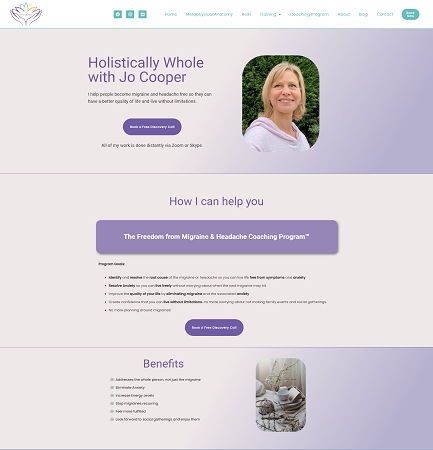 Holistically Whole website designed and built by cads