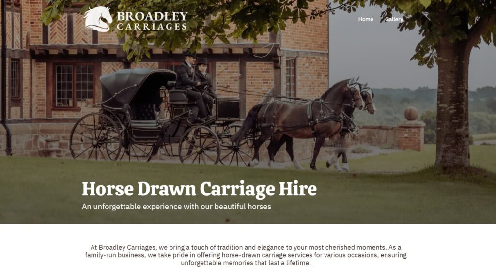 broadley carriages wordpress website